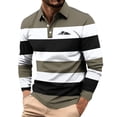 thumbnail image 1 of Ceisia Men's Outdoor-Style Striped Collared Long-Sleeve Polo Shirt | Slim Spring Casual Top Gift, 1 of 6