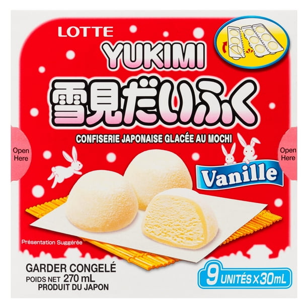 Lotte Mochi Vanilla, Mochi (rice cake) filled with vanilla ice-cream