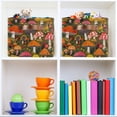 thumbnail image 6 of Yayeee Canvas Storage Basket with Handles for Shelves Fabric Bins Closet Organizer, Vibrant Mushroom, 6 of 8