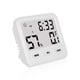 thumbnail image 4 of Digital Hygrometer Indoor Thermometer, Temperature Humidity Gauge with Desk Clocks for Bedroom Office,Backlit Accurate(White), 4 of 5
