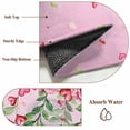 thumbnail image 6 of Area Rug for Living Room, Valentine's Day Non-Slip Indoor Large Carpet for Bedroom/Dining Room, Pink Red Roses Love Heart Eucalyptus Gradient Washable Low-Profile Floor Runner Rugs - 5 x 8 Ft, 6 of 7