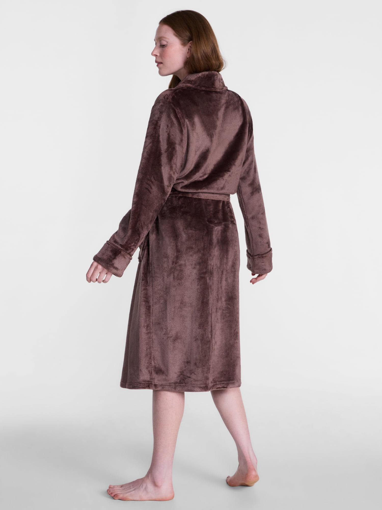 Joyspun Women's Plush Robe, Sizes S to 3X