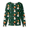 thumbnail image 2 of Hearthz Women's Medical Scrub Jackets Merry Christmas Warm Up Women's Scrub Tops Navidad Print Long Sleeve Snap Front Nurse Working Uniforms with Pockets S-5XL, 2 of 6