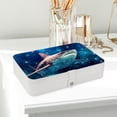 thumbnail image 6 of Shark Pu Leather Decorative Box with Removable Compartment, Portable Bracelet Holder, Necklace Organizer, and Storage Box, 6 of 6
