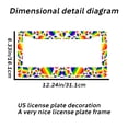 thumbnail image 2 of Gay Rainbow License Plate Prame Aluminum Rust-Proof Auto Parts License Plate Decorative Screws Fit Standard 2 Holes 1 U.S. License Plate, 12.2x 6.3 Inch, 2 of 7