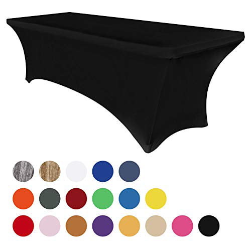 Obstal 6ft Stretch Spandex Table Cover, Spandex Round Table Covers 6ft