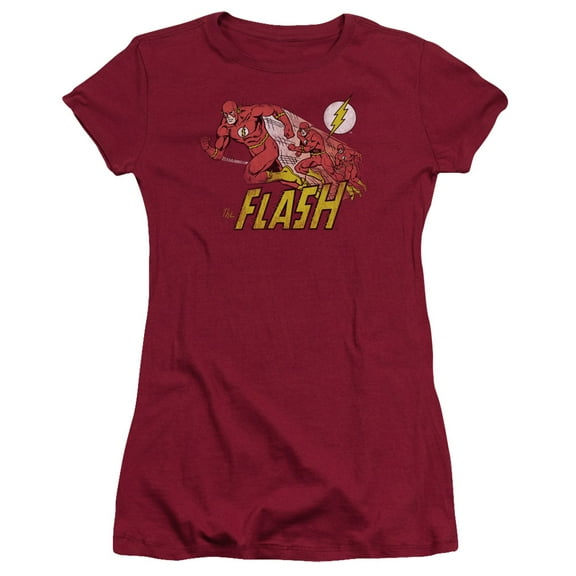 DC Comics Flash Crimson Comet S/S Junior Women's T-Shirt Sheer Cardinal