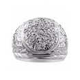 thumbnail image 1 of RYLOS Men's Rings Sterling Silver Gypsy Ring with 0.25 Carats Diamonds - Designer Jewelry for Man Size 12, 1 of 6