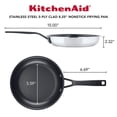 thumbnail image 2 of Sartén KitchenAid de acero inoxidable pulido de 5 capas, 21 cm, 2 of 9