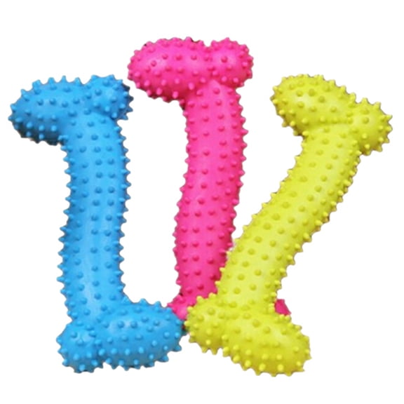 SPRING PARK Pet Dog Toy Chew TPR Teeth Training Funny Resistant Bite Bone Toy Non Toxic