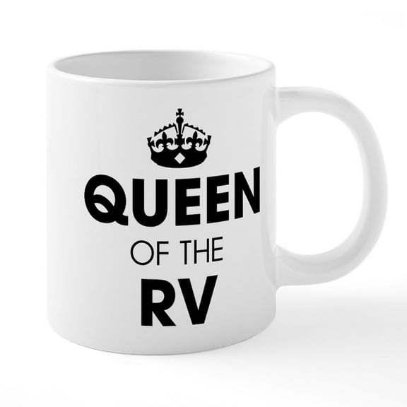 CafePress - Queen Of The RV - 20 Oz White Ceramic Mega Mug