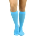 thumbnail image 4 of ToBeInStyle Women's Fashion Opaque Nylon Knee High Socks - Turquoise, 4 of 6