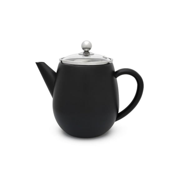 Bredemeijer Eva 37oz Double Wall Teapot | Black Matte