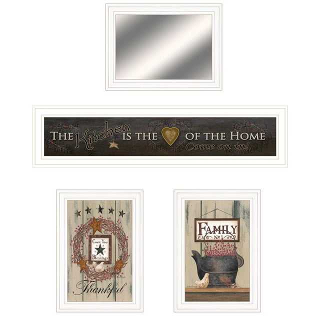 Primitive Kitchen By Trendy Decor4U Printed Wall Art Wood Multi-Color