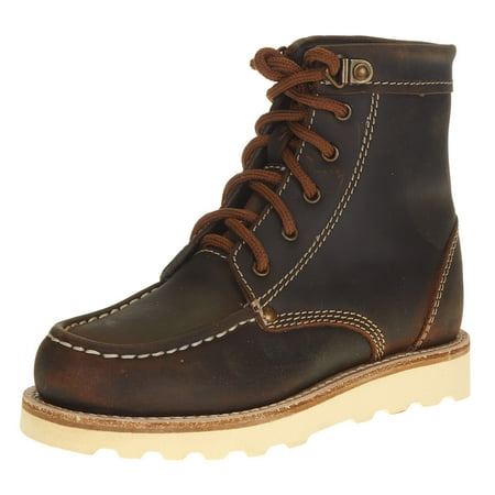 

Old West Brown Children Boys Leather Moccasin Ankle Boots 8.5D