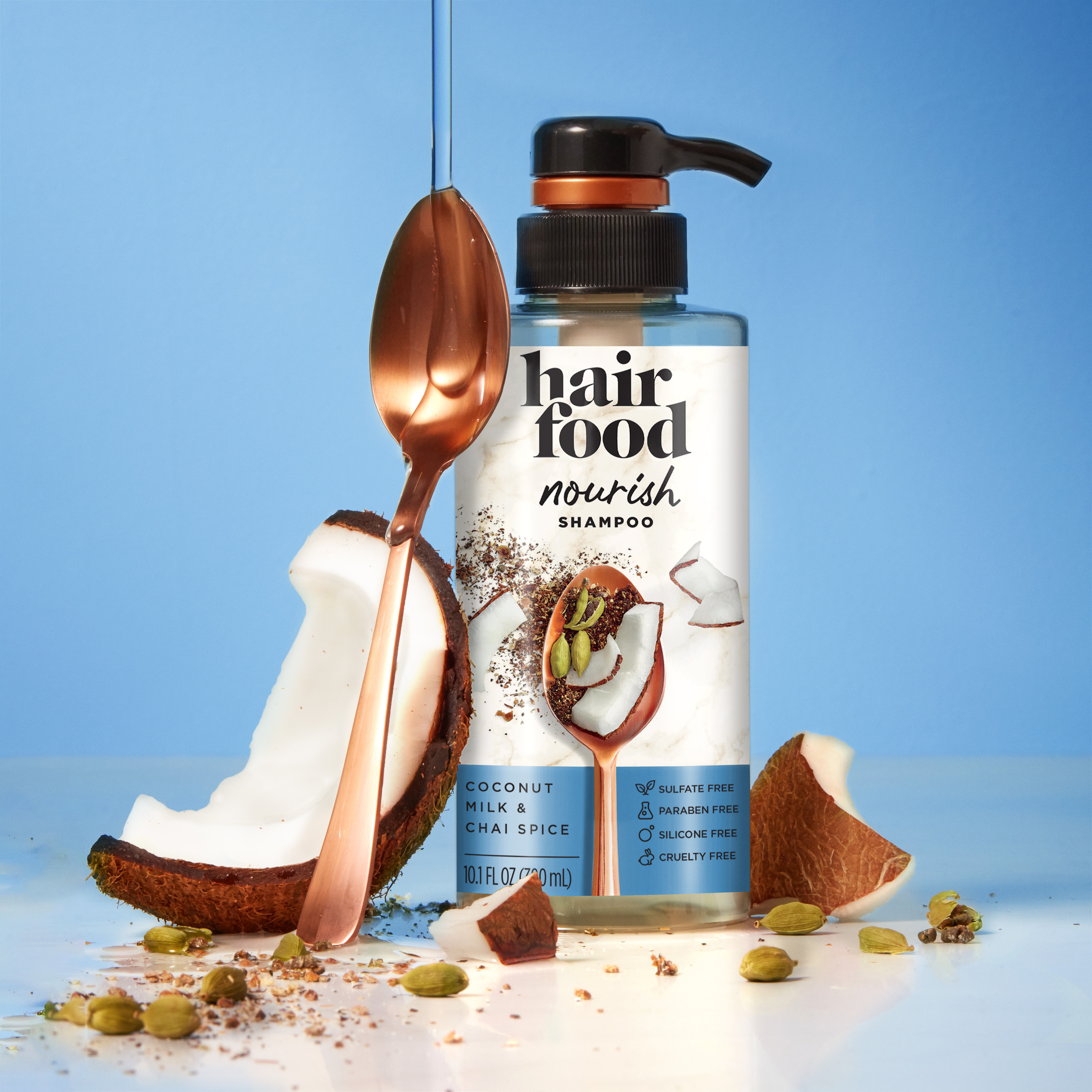 Hair Food Nourishing Shampoo, Coconut and Chai Spice, 10.1 fl oz for All Hair Types - image 5 of 11