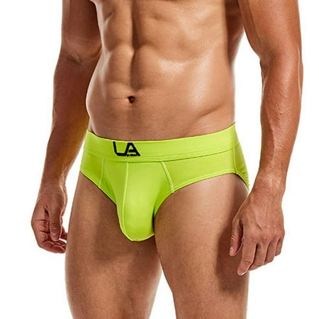 

Clearance KUNPENG Men s Lanvibum Mid-Rise Contrast Briefs L Yellow