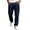Navy, variant on Men's Casual Cargo Pants Straight Leg Stretch Waist Zipper Pockets Cotton Work Pants S-3XL