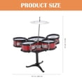 thumbnail image 2 of Mini juego de percusión para niños, 1 pieza, educación musical, con 5 tambores y un taburete (rojo), 2 of 5