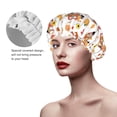 thumbnail image 2 of Kdxio Cute Gnomes In Red Truck Print Shower Cap for Women,Elastic and Reusable,Double Waterproof Layers Bathing Hat, 2 of 6