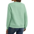 thumbnail image 4 of Lumtrix Oversized Sweatshirts for Women Cotton Long Sleeve Tops Crewneck Pullover Sweat Shirts Fall Clothes Fashion 2025 Green S, 4 of 4