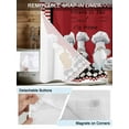 thumbnail image 3 of No Hook Shower Curtain with Snap in Liner,Kitchen Gnome Cute Chef Gourmet Pot Waterproof Bath Curtain Double Layers with See Through Top Window,Red Black Plaid Hotel Shower Curtains 72x72in, 3 of 9