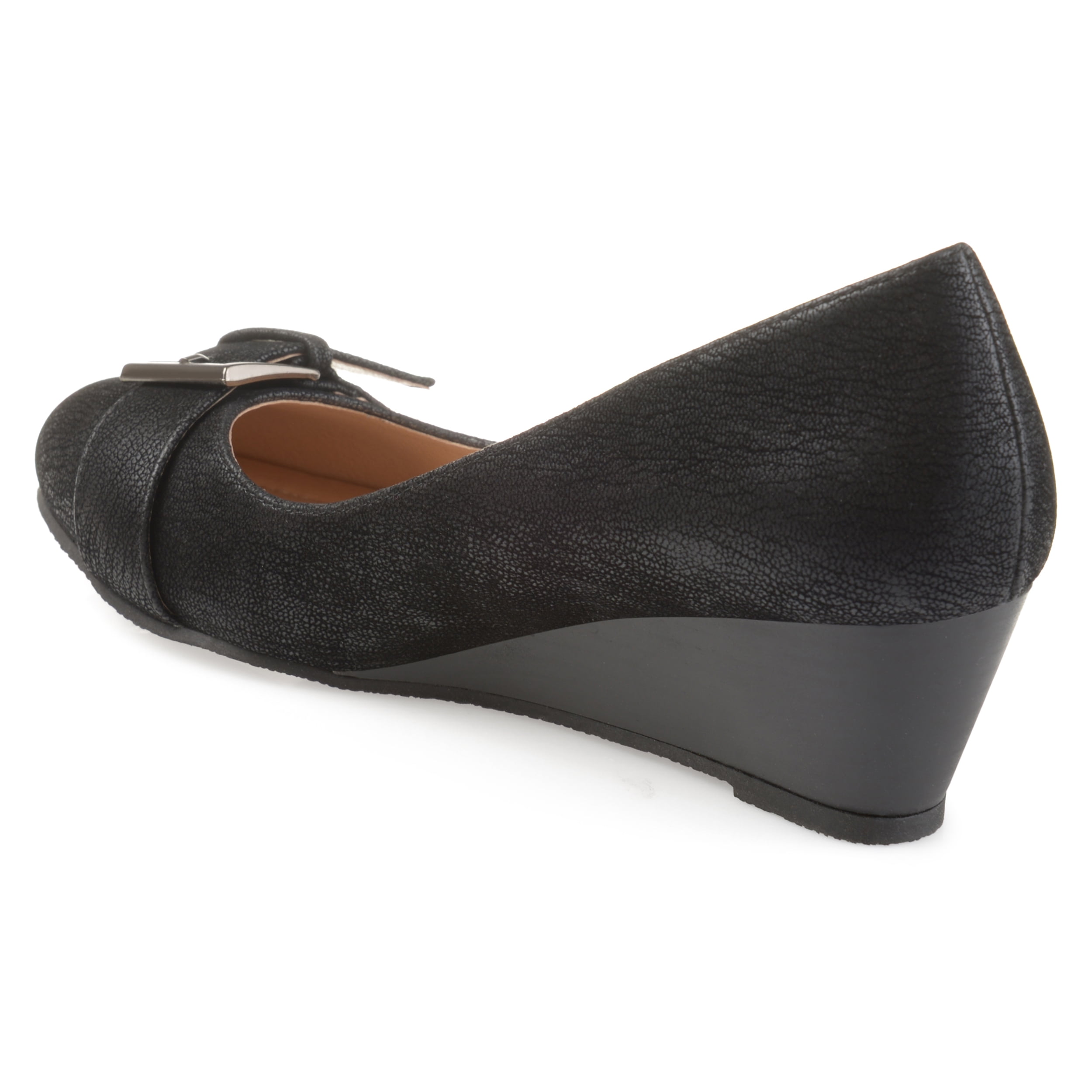 Journee Womens Graysn Comfort Insole Slip On Round Toe Wedge, Widths Available