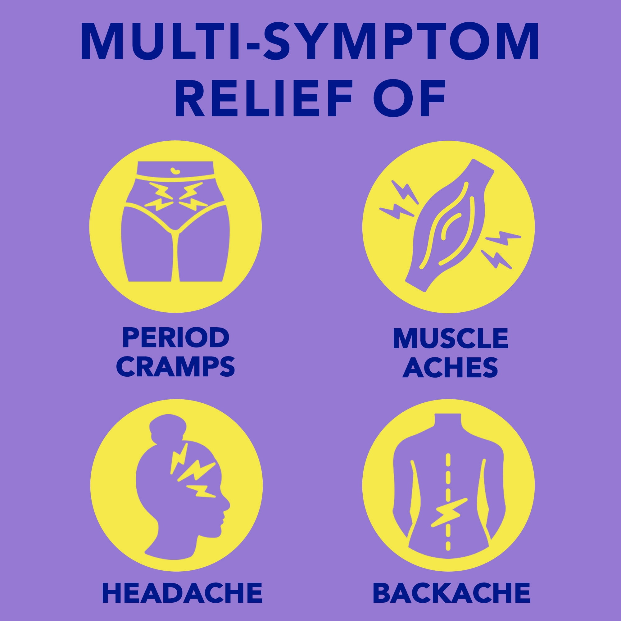 (6 pack) Midol Long Lasting Relief Menstrual Pain Relief Caplets, 20 Count