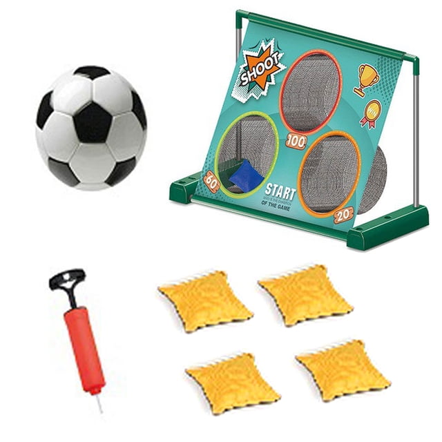 Juego de red de fútbol portátil eléctrico y móvil para niños, plegable para practicar fútbol.