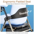 thumbnail image 2 of Andador con ruedas Soundfuse con asiento para personas mayores, plegable, con ruedas grandes de 8", todoterreno, asas y asiento ergonómico de altura ajustable, 169 kg (350 lb), compatible con FSA y HS, 2 of 5