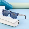 thumbnail image 4 of Gafas de sol cuadradas retro para hombre, gafas de sol minimalistas resistentes a los rayos UV para mujer, 4 of 5