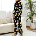 thumbnail image 3 of Top-kevin Women's Pajama Sets Seafood Fruit Pattern Long Sleeve Lounge Sets Pjs Sleepwear with Pockets, 3 of 12