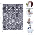 thumbnail image 4 of Blue and White Abstract Pattern Blanket,Comfortable Soft Flannel Throw Blanket,All Season,Warm Lightweight Blankets for Sofa Bed Couch Living Room Chair,30"x40", 4 of 4