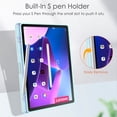 thumbnail image 6 of TECH CIRCLE Case for Lenovo Tab M10 Plus (10.6") Tablet (3rd Generation) 2022 Release - Clear Back Cover Trifold Stand Protective Smart Flip Classic Case with Auto Sleep Wake Function (Skyblue), 6 of 8