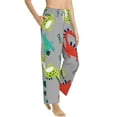 thumbnail image 2 of Haiem Cute Dinosaur Women's Pajama Pants Ultra Lightweight Pjs Bottoms Sleepwear Bottom Pants With Pocket Drawstring-Large, 2 of 9