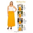 thumbnail image 6 of Women's Plus Size High Waist A-Line Maxi Skirt, 6 of 7
