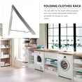 thumbnail image 5 of COSMOBETTY 1Pcs Wall Mounted Clothes Drying Rack Silver Retractable Folding Space Saving Indoor Laundry Outdoor Camping, 5 of 8