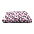 thumbnail image 4 of Geometric Pet House, Feminine Floral Pattern Nature Inspired Old Fashioned Blooming Flowers, Outdoor & Indoor Portable Dog Kennel with Pillow and Cover, 5 Sizes, Hot Pink White Black, by Ambesonne, 4 of 5