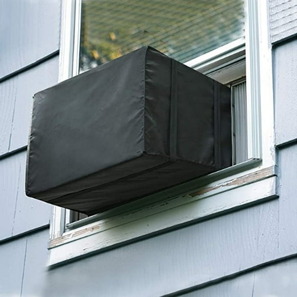 ShenMo Window Air Conditioner Outer Cover, Window AC Unit Outer Cover, Black Dustproof AC Power Cover (17wx12dx13h)