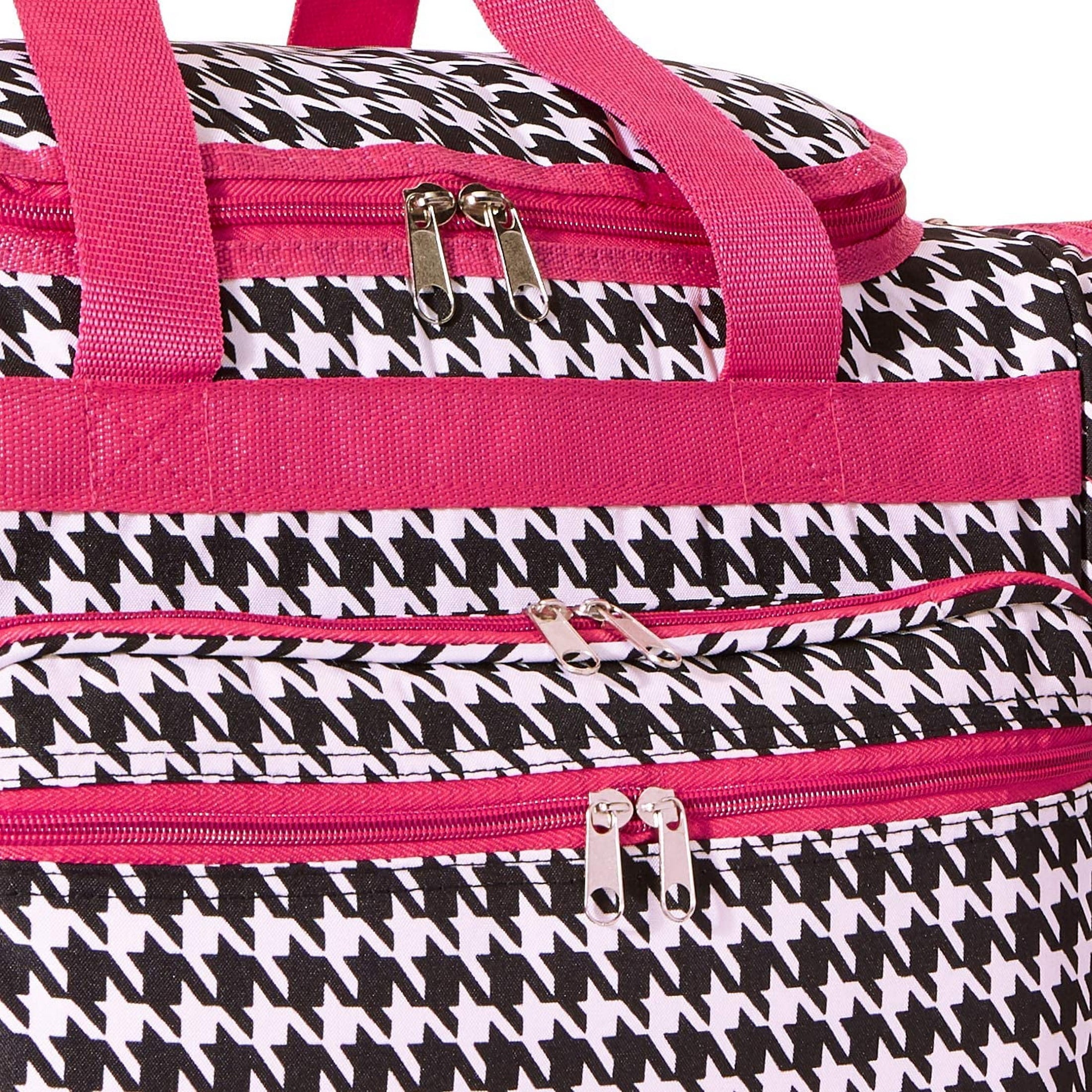 CalBags Fashion Prints, Fuchsia Trim Houndstooth