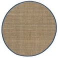 thumbnail image 2 of SAFAVIEH Natural Fiber Arbor Bordered Area Rug, Natural/Light Navy, 8' x 8' Round - Coastal Design, Natural & Light Navy, Seagrass, Ideal for Entryway, Kitchen, Living Room, Office, 2 of 10