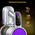 thumbnail image 4 of Cordless Vacuum Cleaner with Flexible Steering & Extendable Pole, Lightweight Wireless Rechargeable Upright Vacuum with LED Light & Wall Mount for Hardwood Floors & Carpet, 4 of 10
