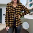 thumbnail image 2 of iHPH7 Womens Shacket Going Out Jackets for Women Plaid Jacket for Woman Casual Outerwear Plaid Shacket Open Front Cardigan for Women Womens Jackets Casual Yellow M, 2 of 6
