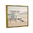 thumbnail image 4 of Stupell Industries Lifeguard Hut on Beach Landscape Photography Gold Floater Framed Canvas Art Print Wall Art, 21 x 17, 4 of 10