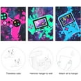 thumbnail image 4 of Video Game Wall Art Prints Set of 3, 12" X 16" Framed Gaming Decorations Canvas Print Colorful Gaming Themed Wall Decor Funny Game Poster Pictures for Boys Bedroom Playroom Living Room, 4 of 6
