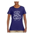 thumbnail image 2 of Wild Bobby Raised on Sweet Tea and Jesus Inspirational/Christian Women Graphic Tee, Purple, Small, 2 of 5