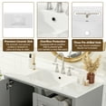 thumbnail image 5 of 36-inch Bathroom Vanity with Ceramic Sink, Soft-Close Door & 3 Drawers - Solid Pine Wood Modern Storage Cabinet for Small Space, Easy Assembly & Overflow Protection, 5 of 9