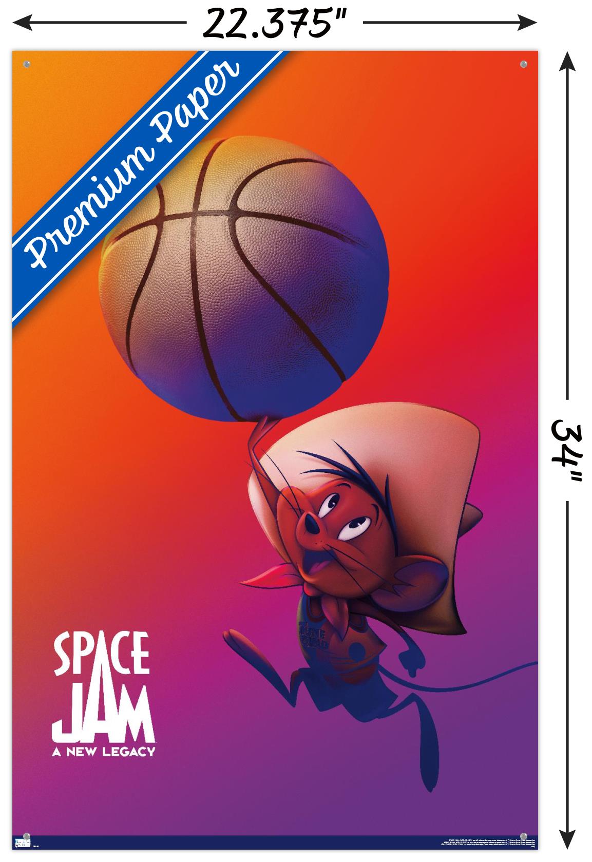 Space Jam: A New Legacy - Speedy Gonzales One Sheet Wall Poster with Pushpins, 22.375" x 34"