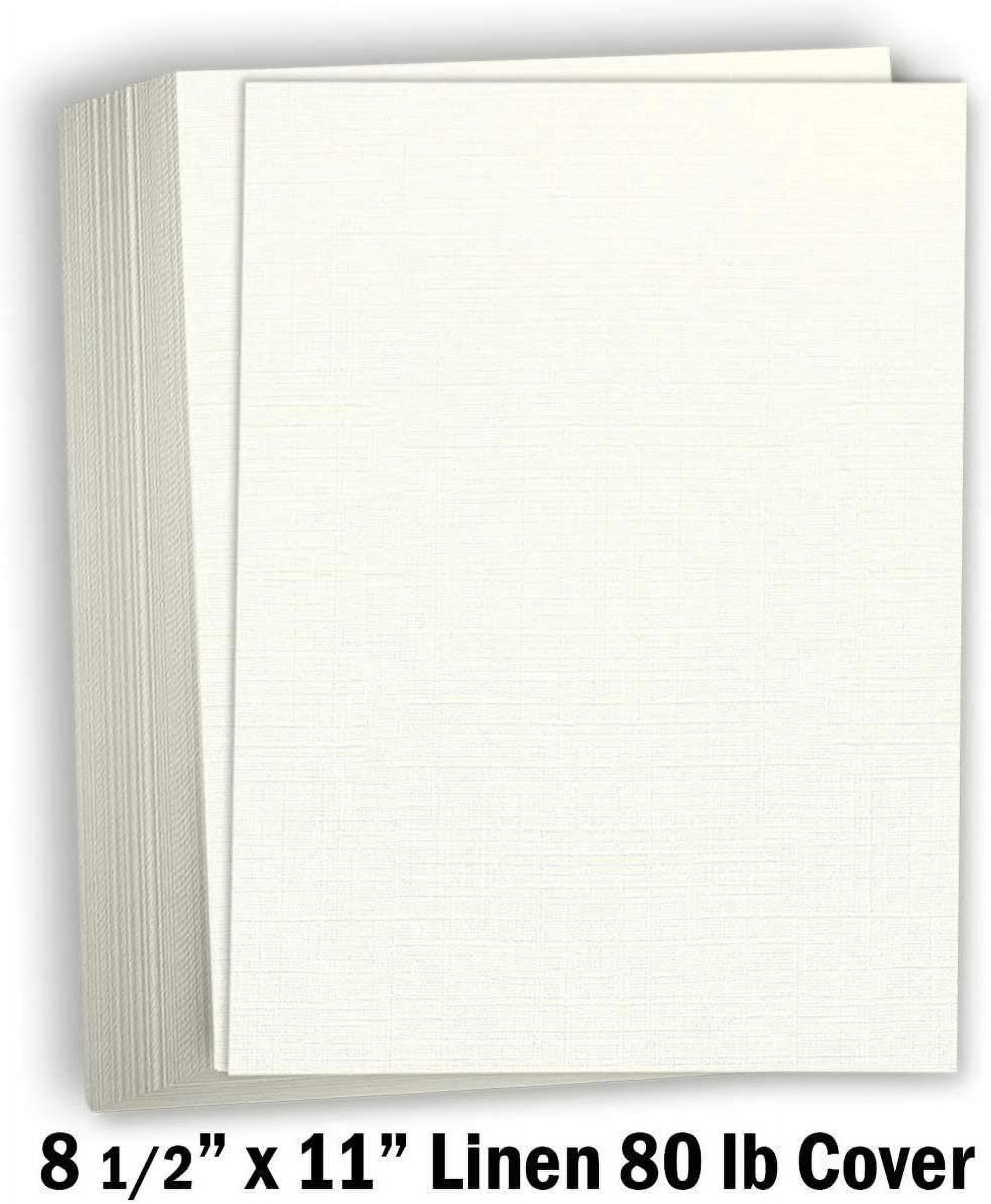 Hamilco White Resume Linen Textured Cardstock Paper 8 1/2 x 11