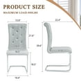 thumbnail image 6 of NEW Set Of 4,Retro Alligator Skin Upholstered Dining Chairs,With Crystal Buckle Design And Faux Leather Design,A Touch Of Elegance And Mystery To The Dining Area,Electroplated Metal Bow Leg, 6 of 10